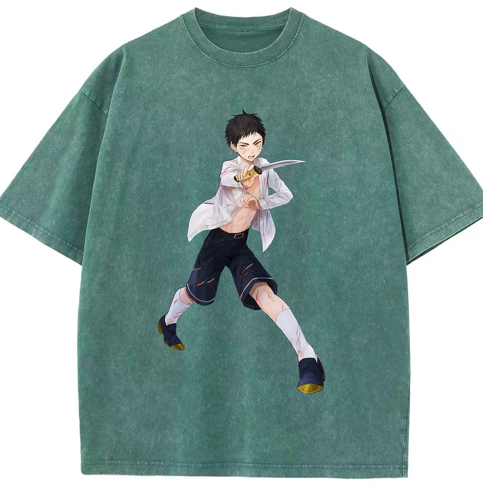 （画像用） 刀剣乱舞 Touken Ranbu 綿100% ヴィンテージ風 半袖Tシャツ（フロントプリント）